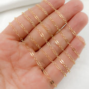 14K Gold-Filled Flat Marina and Cable Links Chain